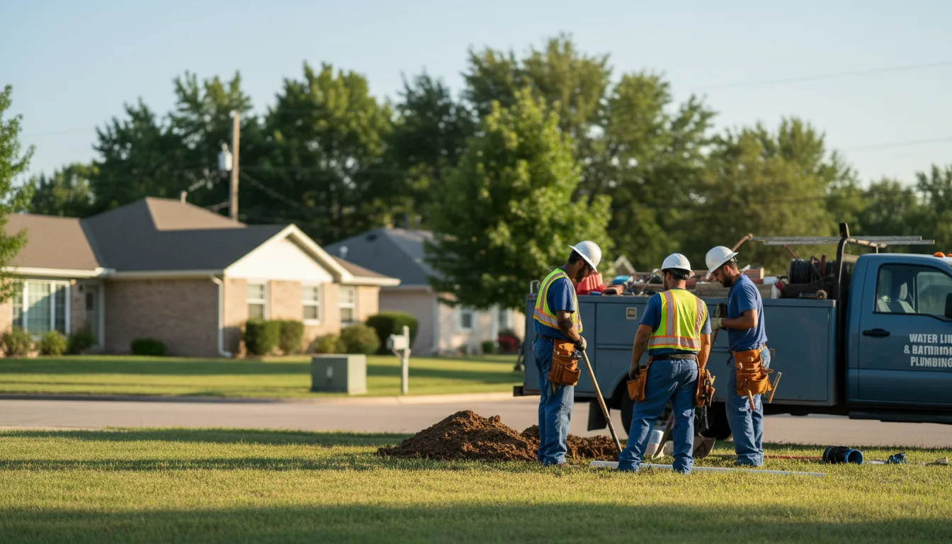 Residential water line and bathroom plumbing service in Huntsville, MO